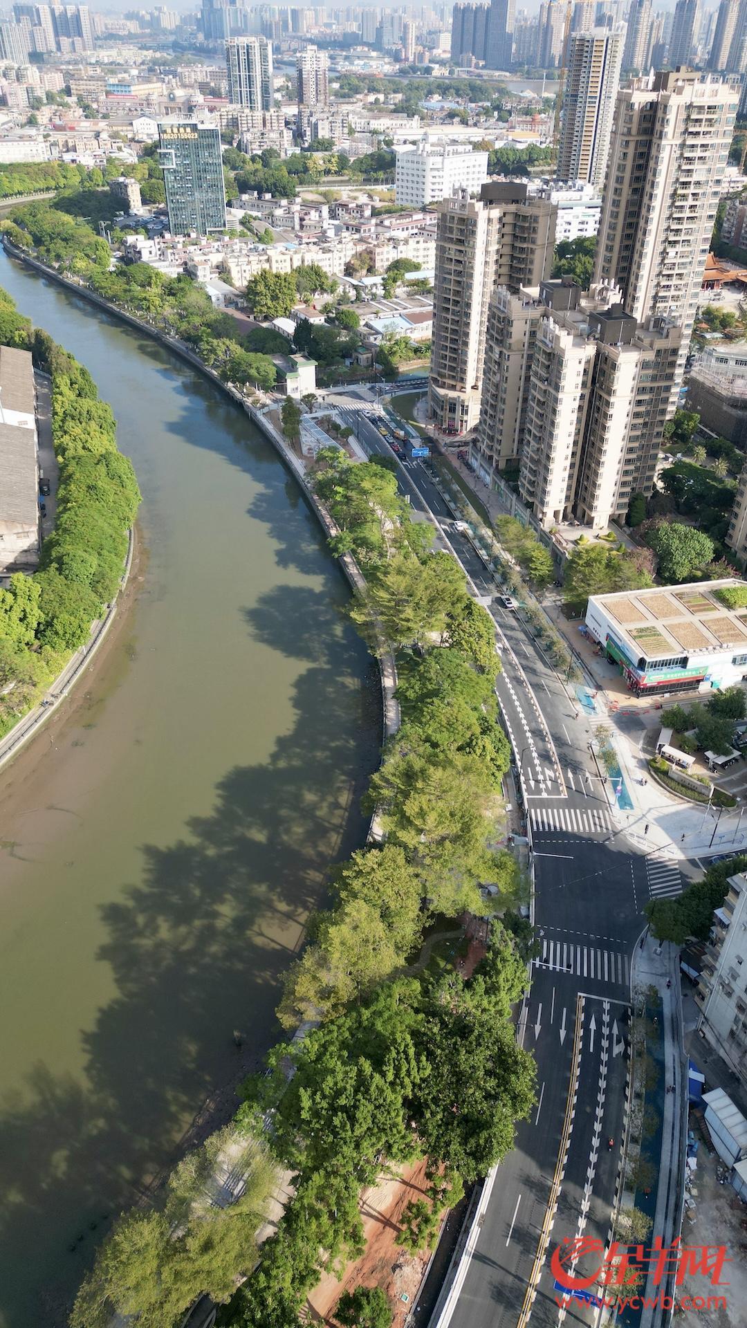視頻+圖集｜打通4條斷頭路！廣州荔灣花地河東側(cè)道路（浣花西路-茶滘涌）建成通車(圖4)