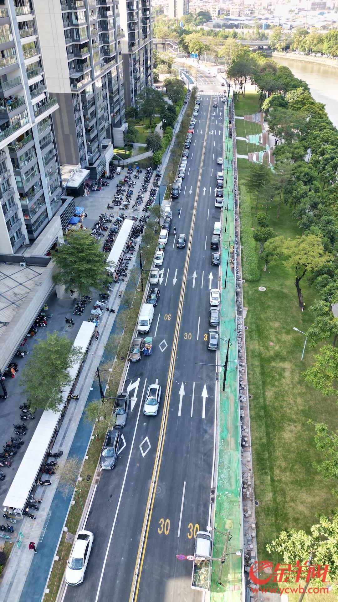 視頻+圖集｜打通4條斷頭路！廣州荔灣花地河東側(cè)道路（浣花西路-茶滘涌）建成通車(圖7)