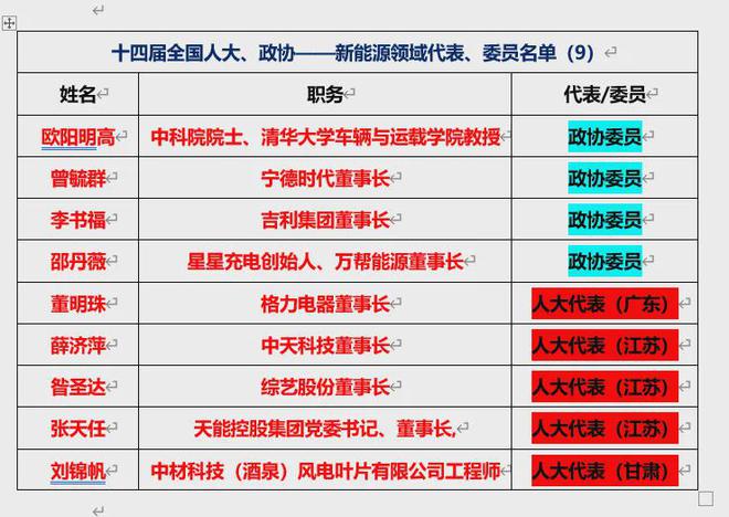 175名能源、電力領(lǐng)域兩會(huì)代表、委員全名單！(圖7)